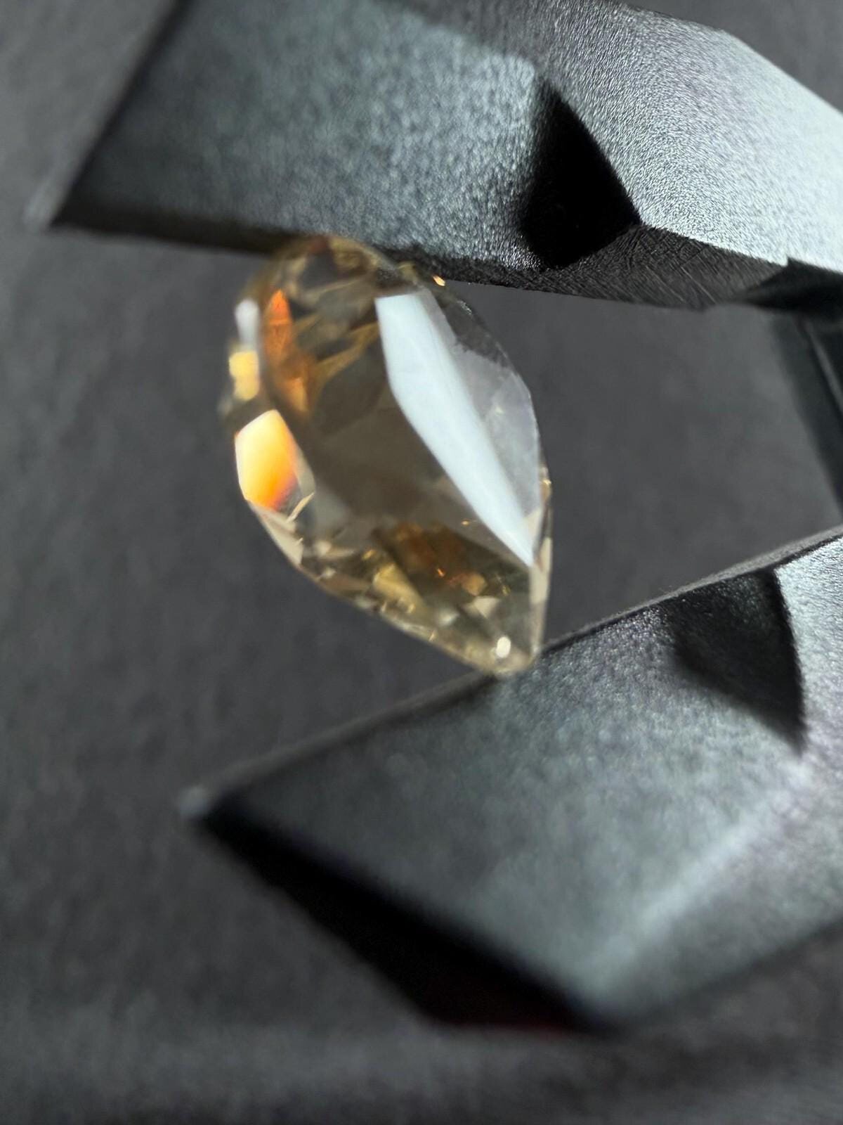 Yellow 4 ct Heart Cut Faceted Loose Gemstone, view 4 of 4