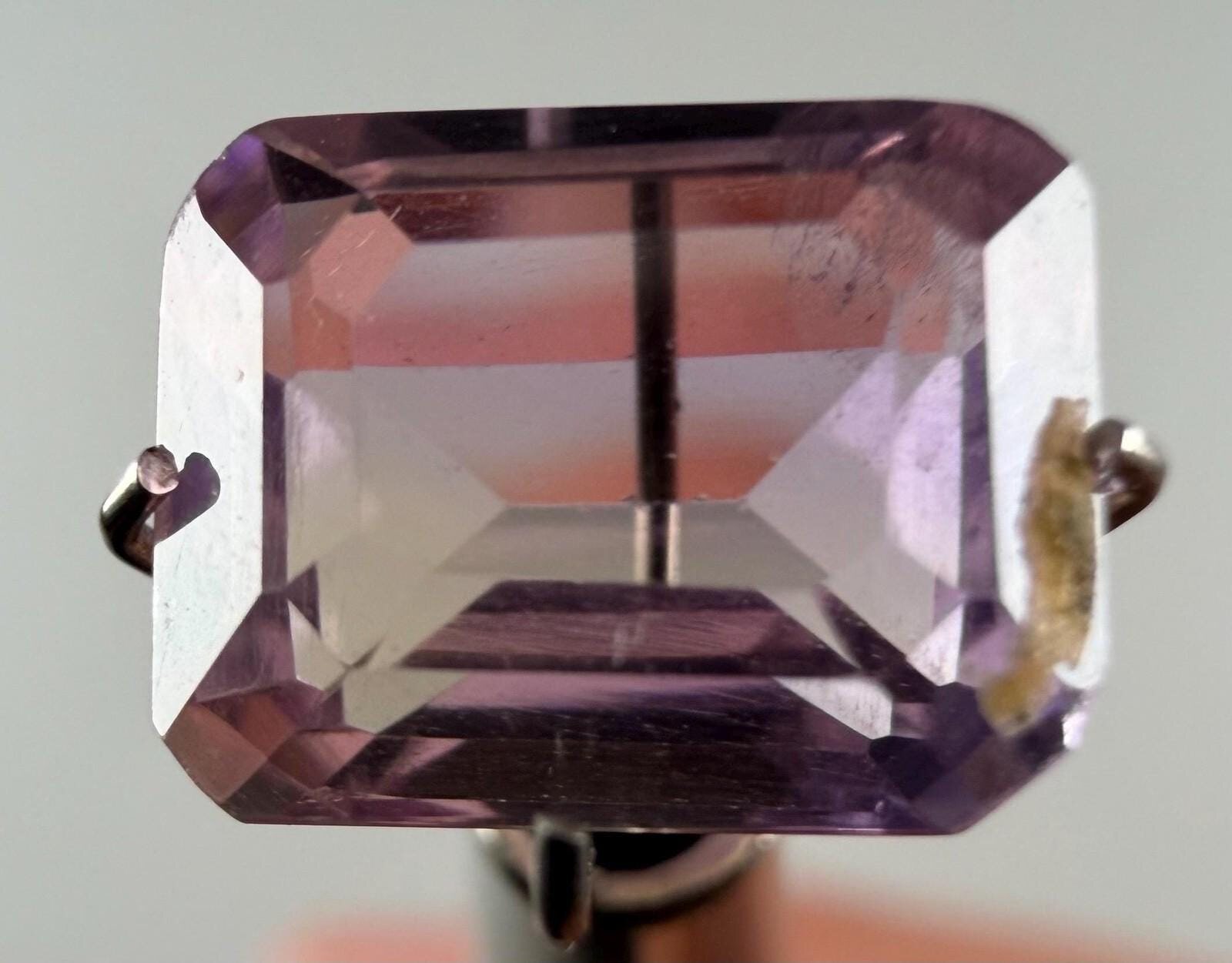 Bicolor Ametrine 2.92 ct Emerald Cut Faceted Loose Gemstone, view 2 of 4