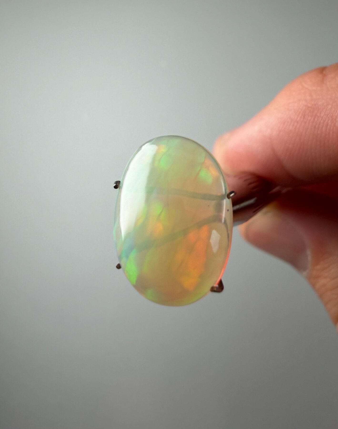 Ethiopian Welo Opal 3.98 ct Oval Cabochon with Play of Color, view 6 of 8