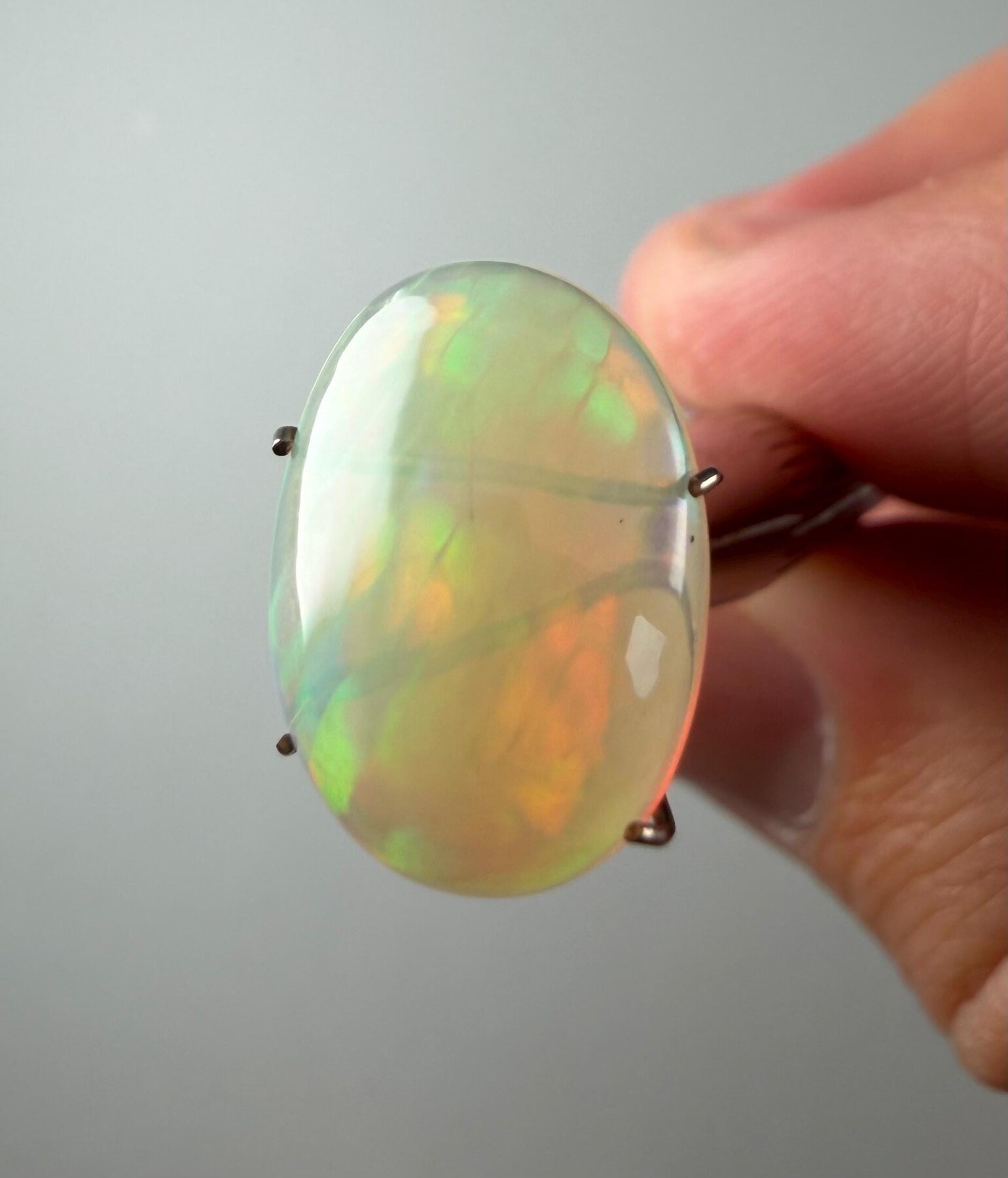Ethiopian Welo Opal 3.98 ct Oval Cabochon with Play of Color, view 4 of 8