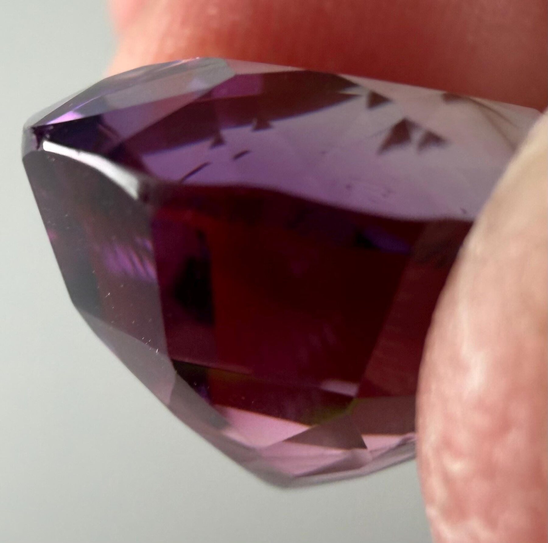 Purple 25.5 ct Cushion Cut Faceted Loose Gemstone, view 5 of 6