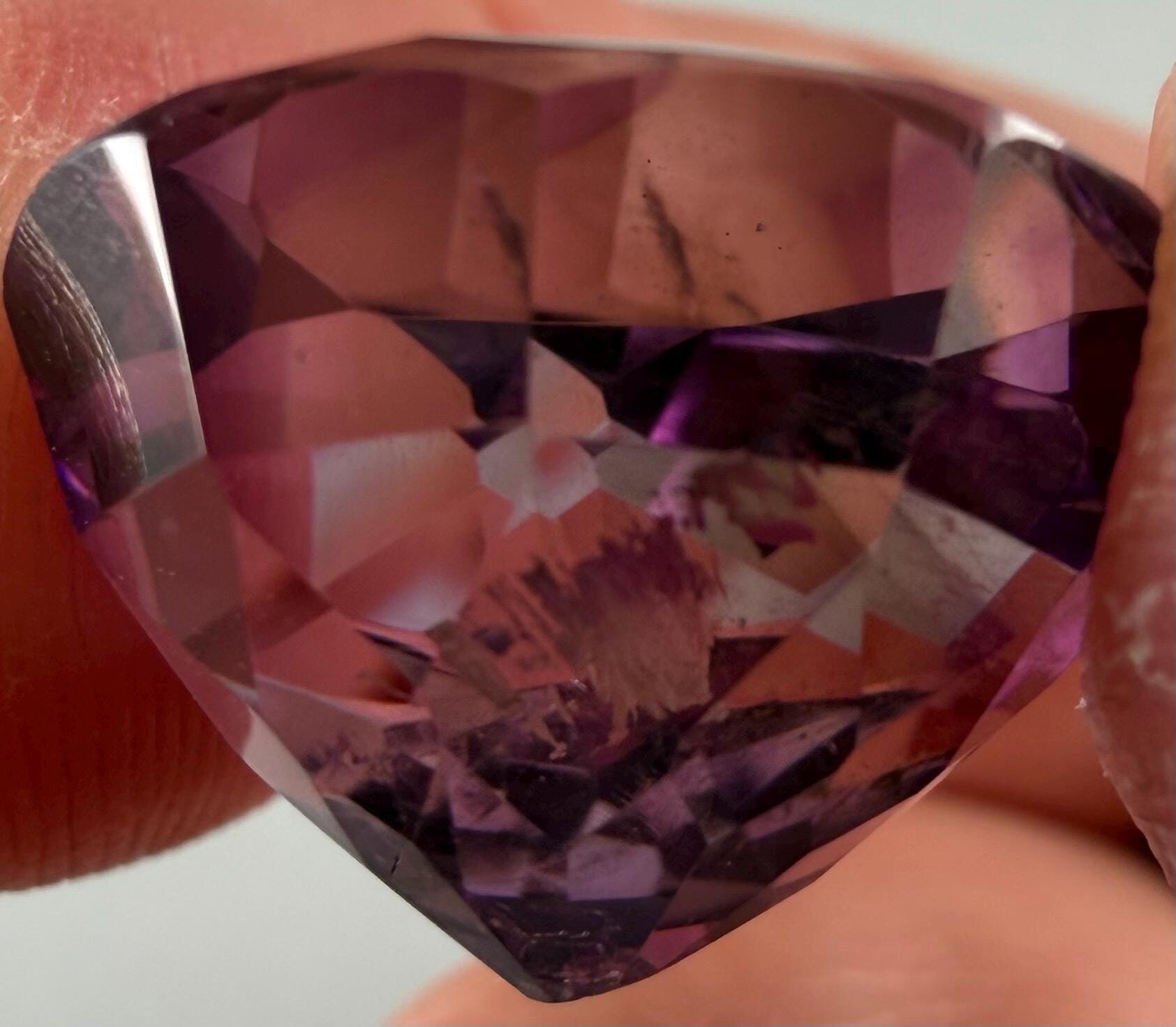 Purple 25.5 ct Cushion Cut Faceted Loose Gemstone, view 6 of 6