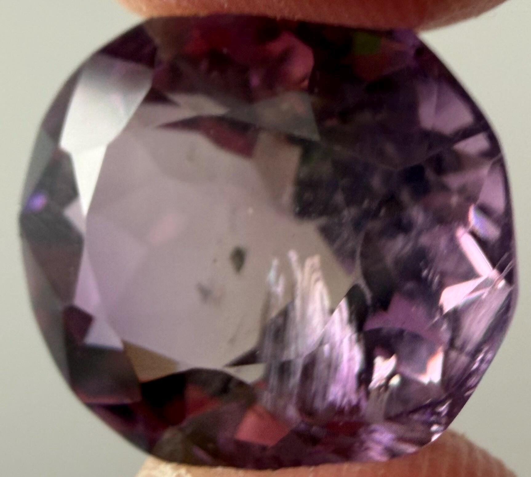 Purple 25.5 ct Cushion Cut Faceted Loose Gemstone, view 3 of 6