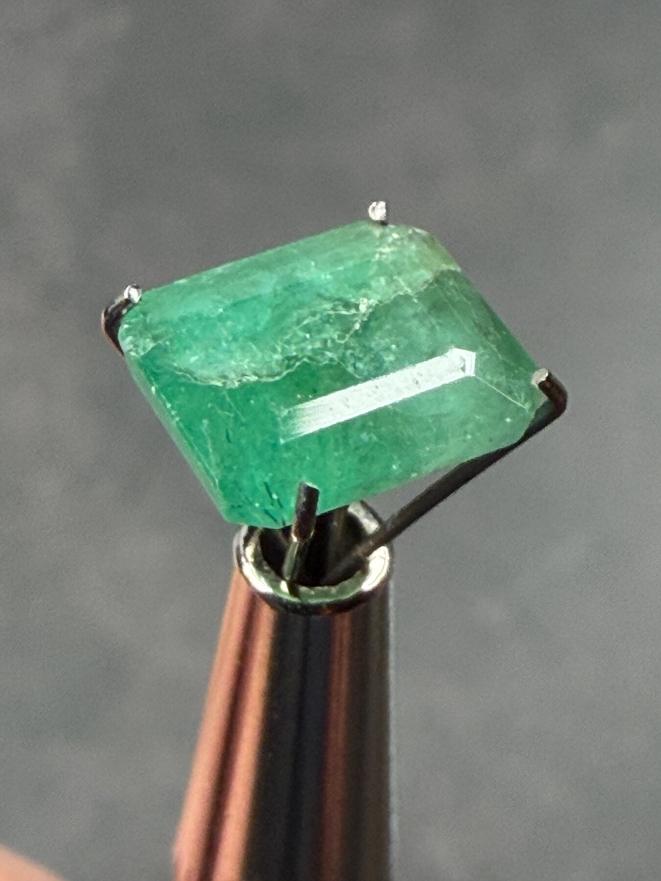 Emerald 2.85 ct Rectangular Cut Green Loose Gemstone, view 3 of 8