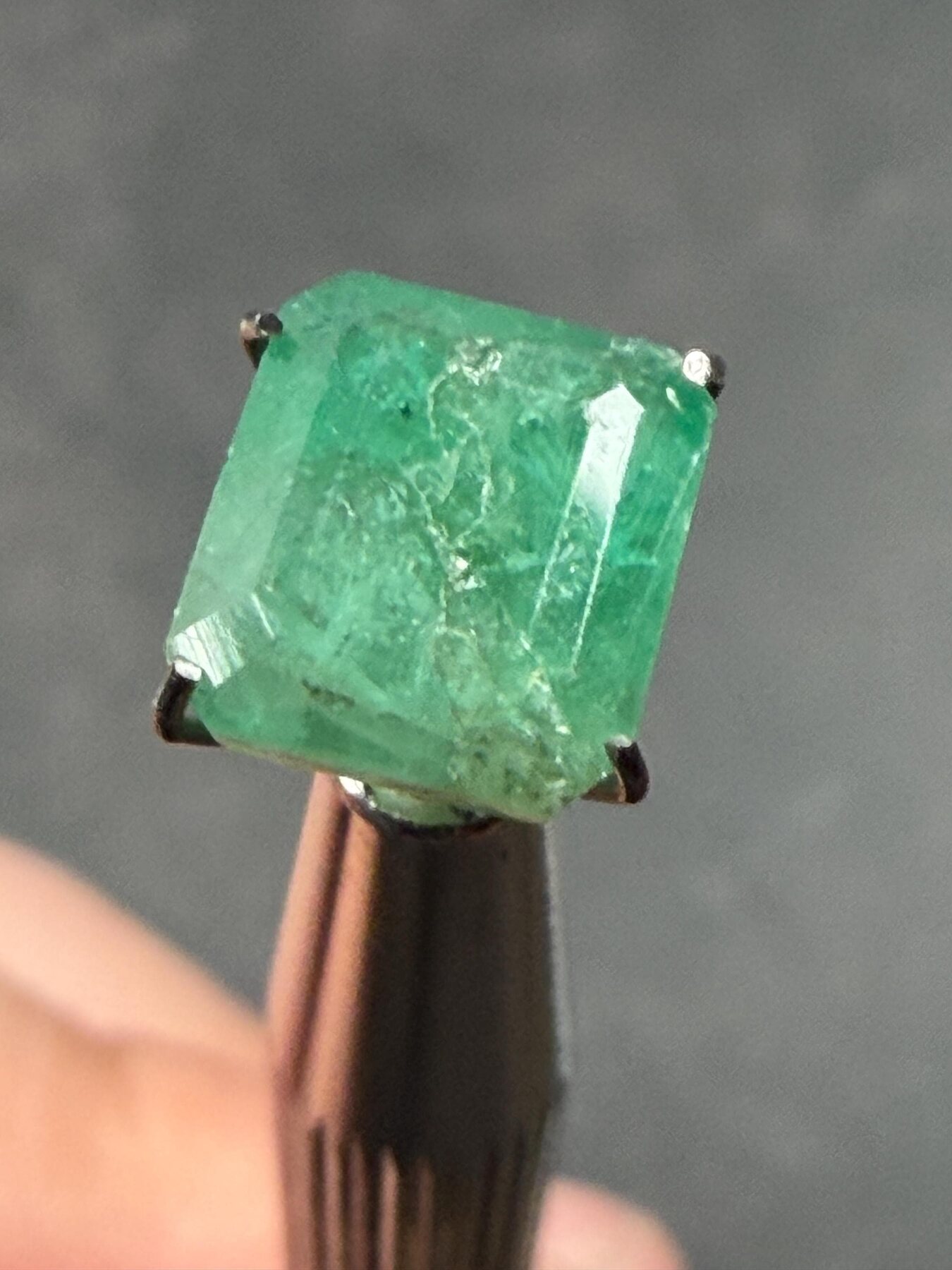 Emerald 2.85 ct Rectangular Cut Green Loose Gemstone, view 6 of 8