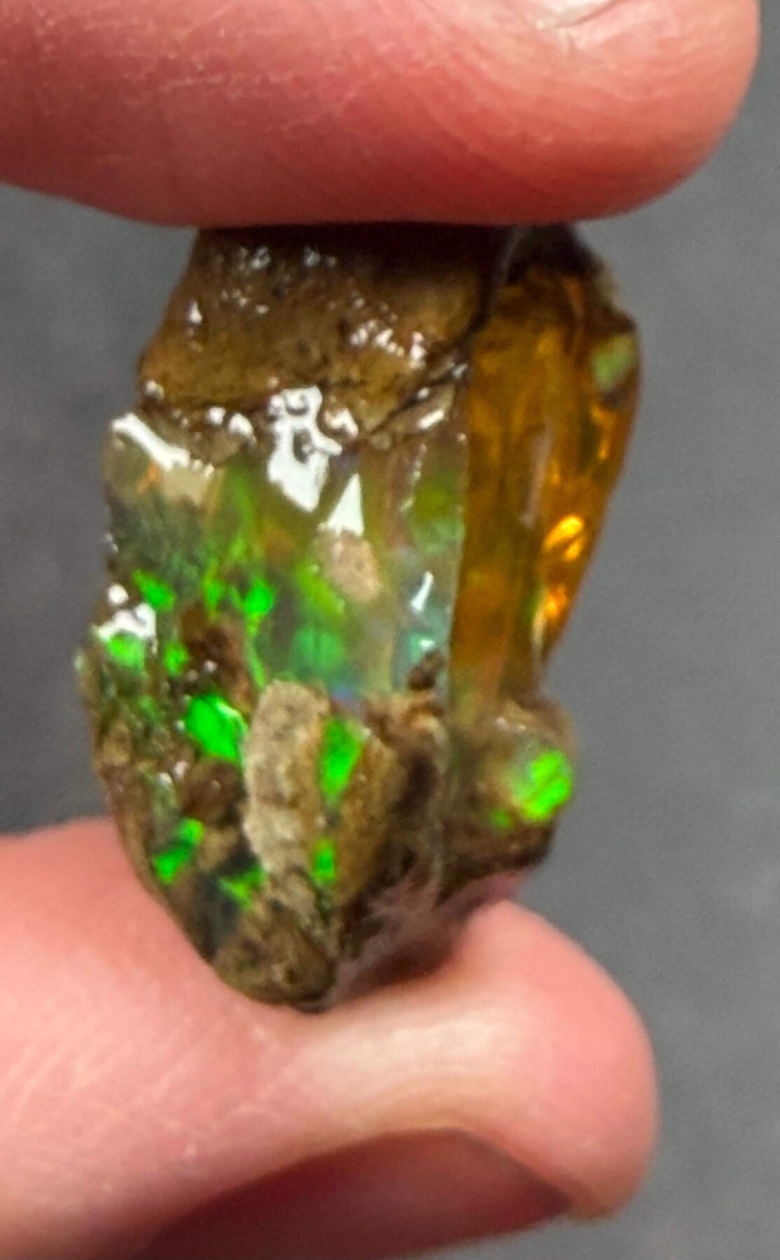 Ethiopian Crystal Opal Rough 20.91 ct with Multicolor Play of Color, view 2 of 6