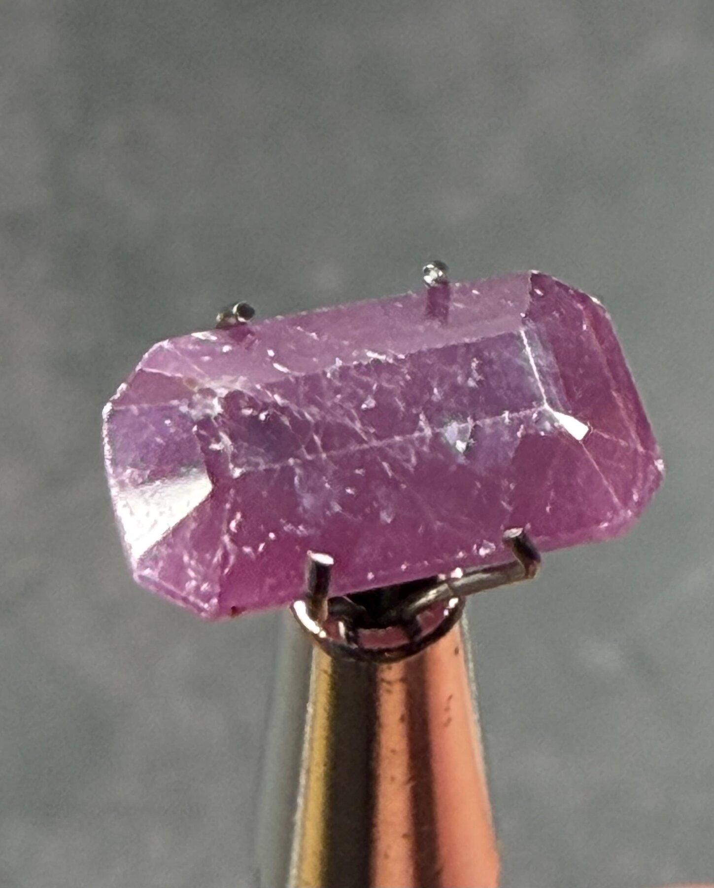 Ruby 4.31 ct Emerald Cut Loose Gemstone, view 3 of 7