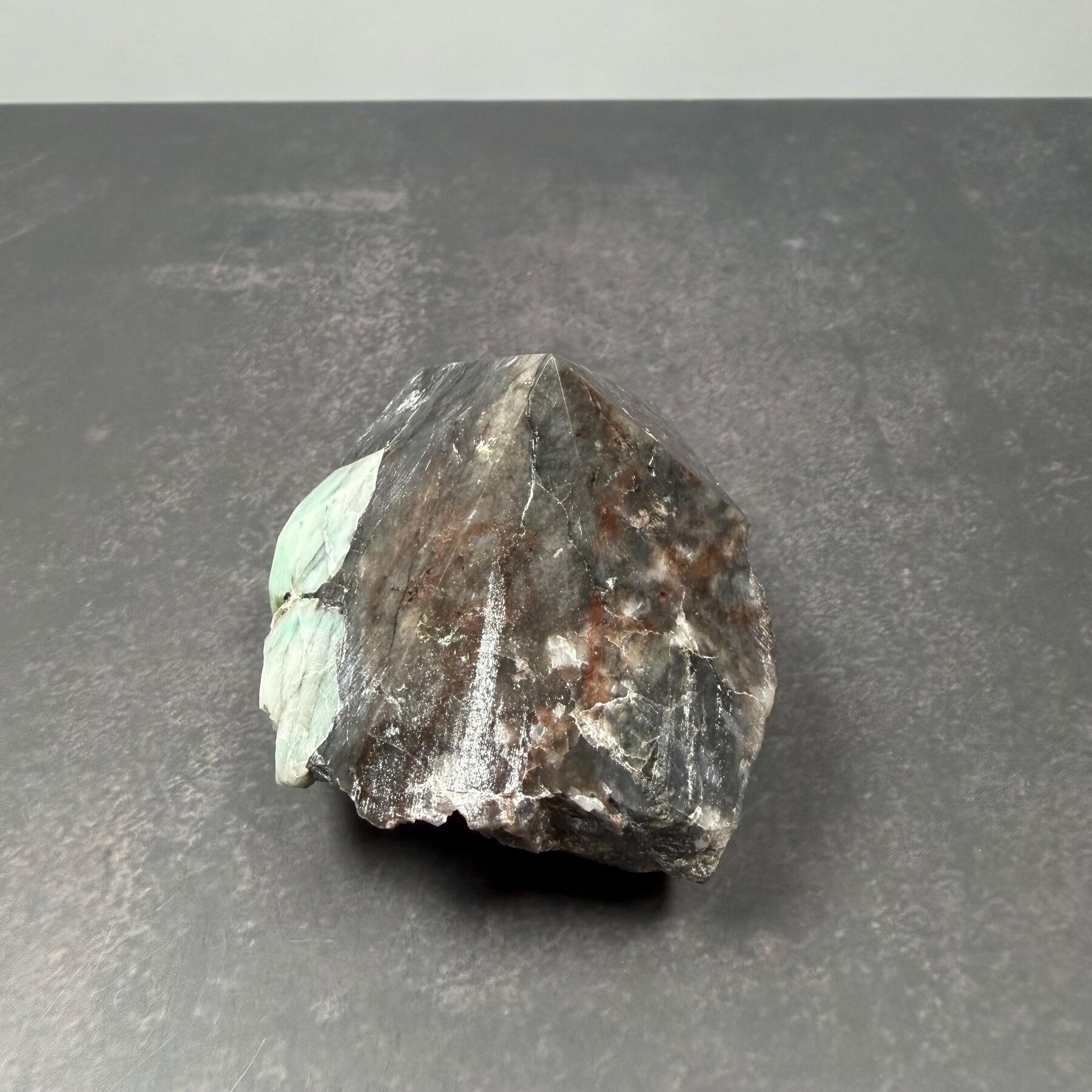 North Carolina Emerald in Matrix 146 g Polished Point Mineral Specimen, view 2 of 4